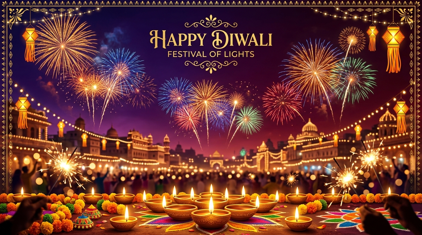 Diwali Fireworks Banner